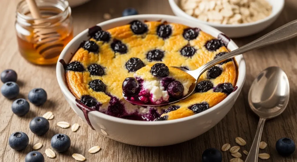 Baked Blueberry Cottage Cheese Breakfast Bowls