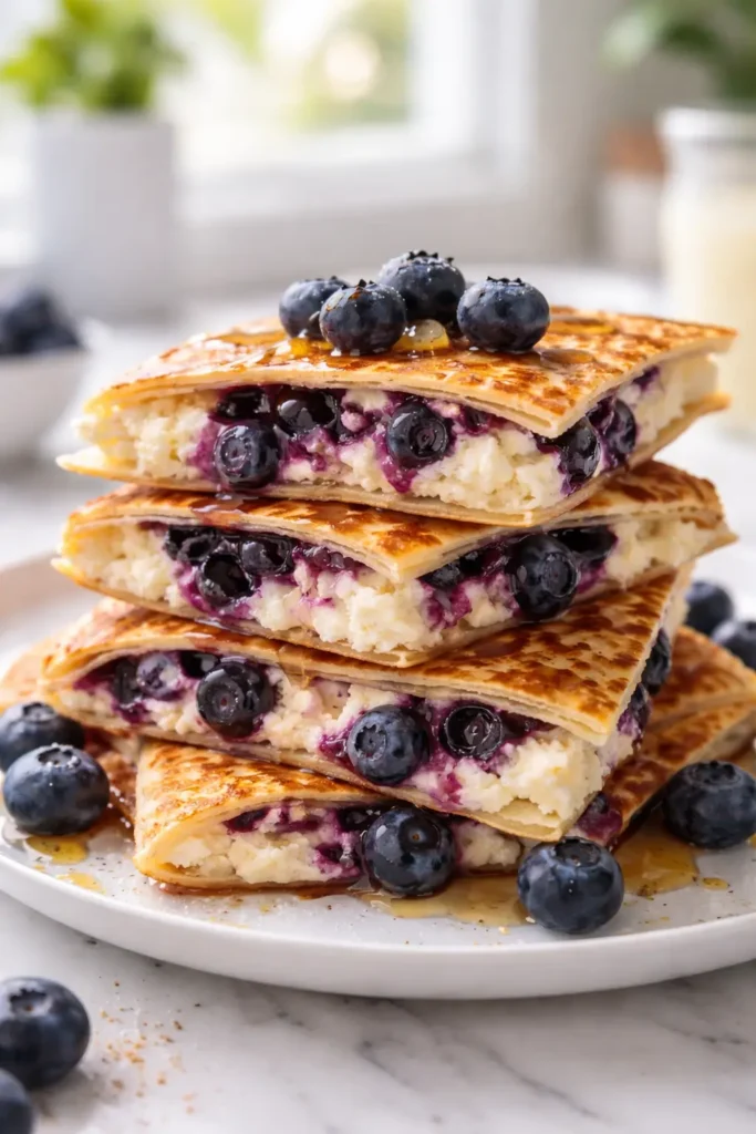 Blueberry Breakfast Quesadilla 