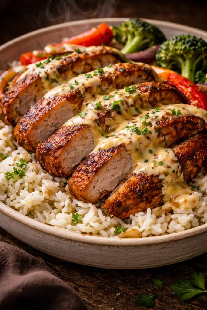 Creamy Cajun chicken and rice bowl (1)