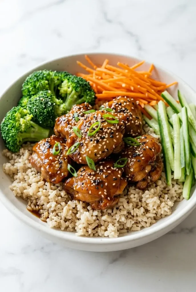 Healthy Sticky Chicken Bowls 