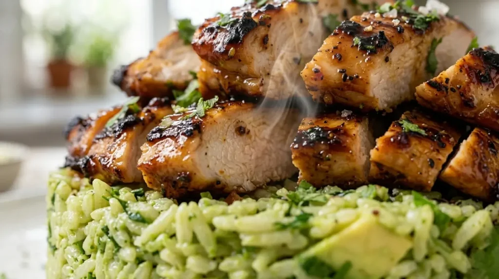 Honey Lime Chicken & Avocado Rice Stack (4)