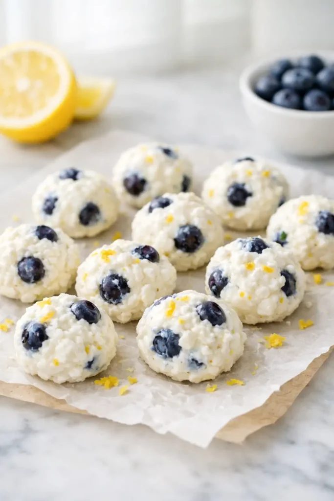 Lemon Blueberry Cottage Cheese Protein Bites (2)