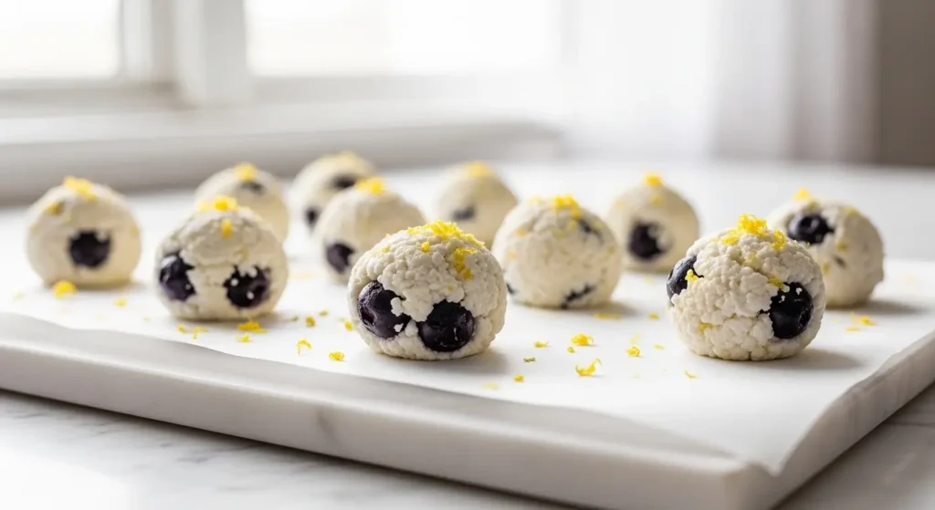 Lemon Blueberry Cottage Cheese Protein Bites Recipe