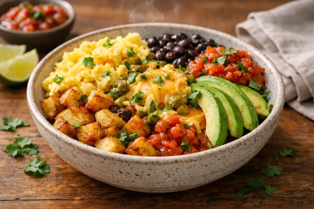 Southwest Breakfast Burrito Bowl with Green Chile (2)