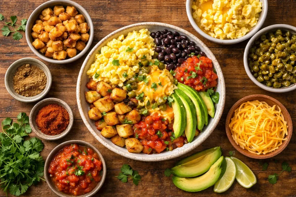Southwest Breakfast Burrito Bowl with Green Chile (4)