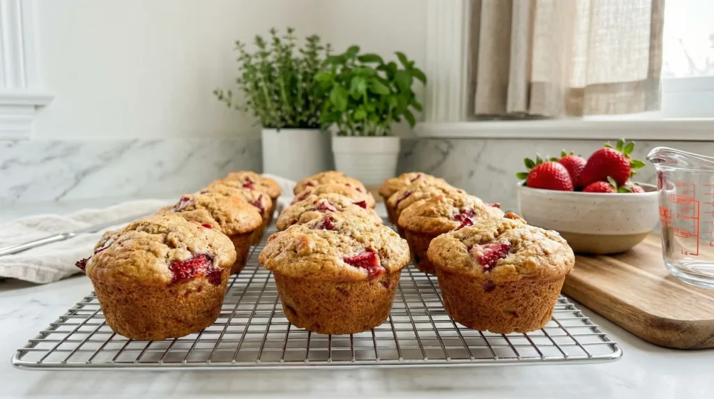 Strawberry Protein Muffins 
