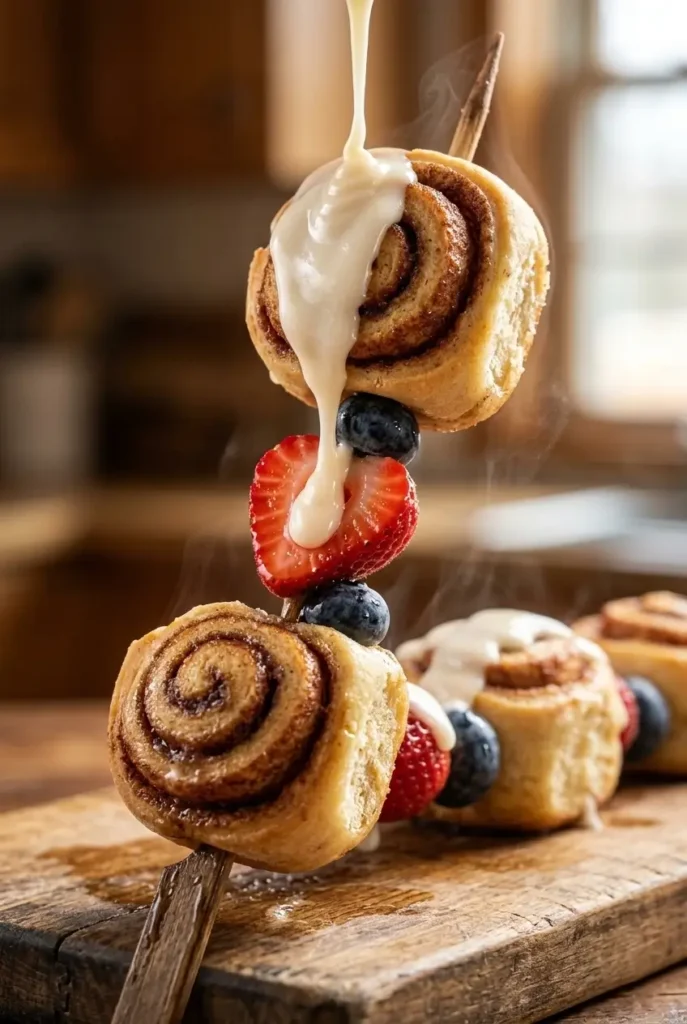 Cinnamon Roll Breakfast Skewers (3)