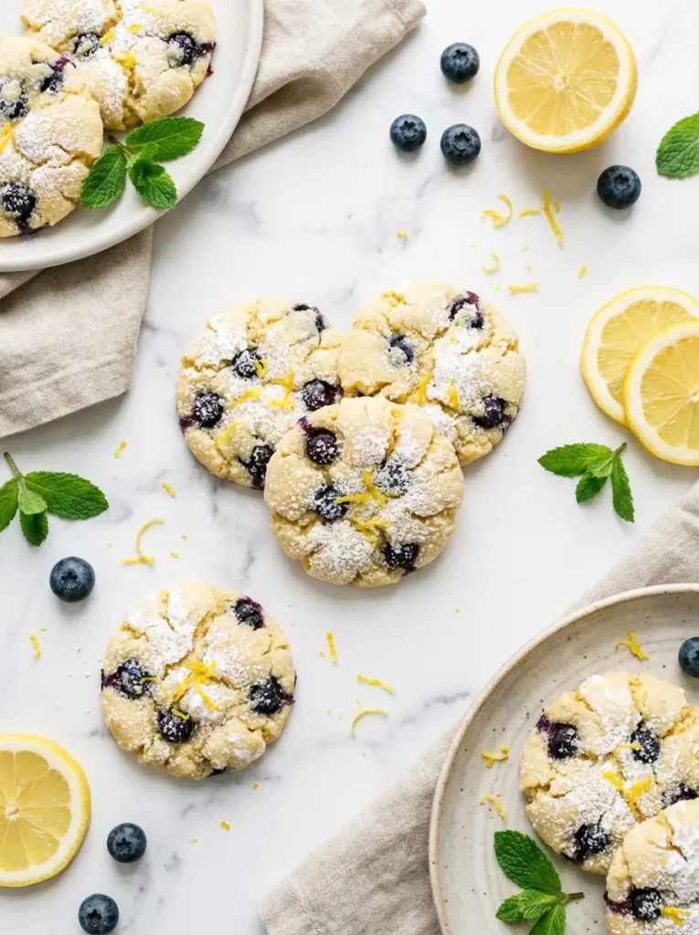 Lemon Blueberry Cottage Cheese Cookies