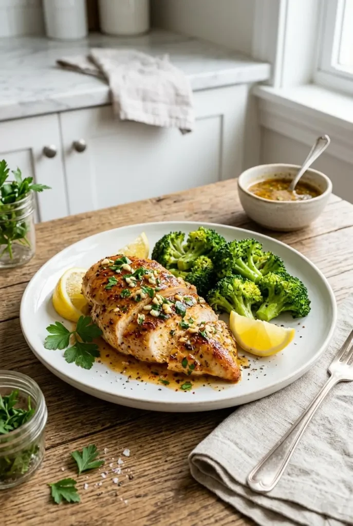 Cowboy Butter Lemon Chicken with Broccoli (2)