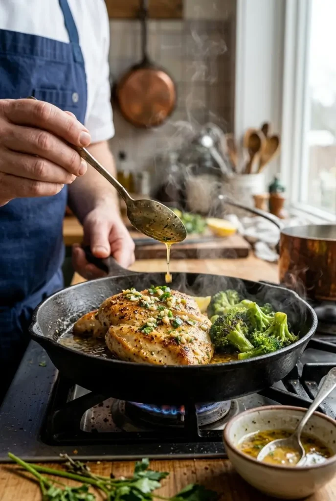 How to Make Cowboy Butter Lemon Chicken with Broccoli