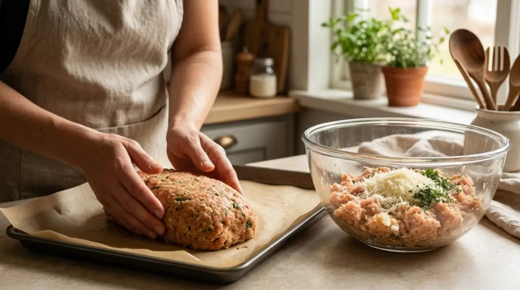 How to Make Parmesan Chicken Meatloaf