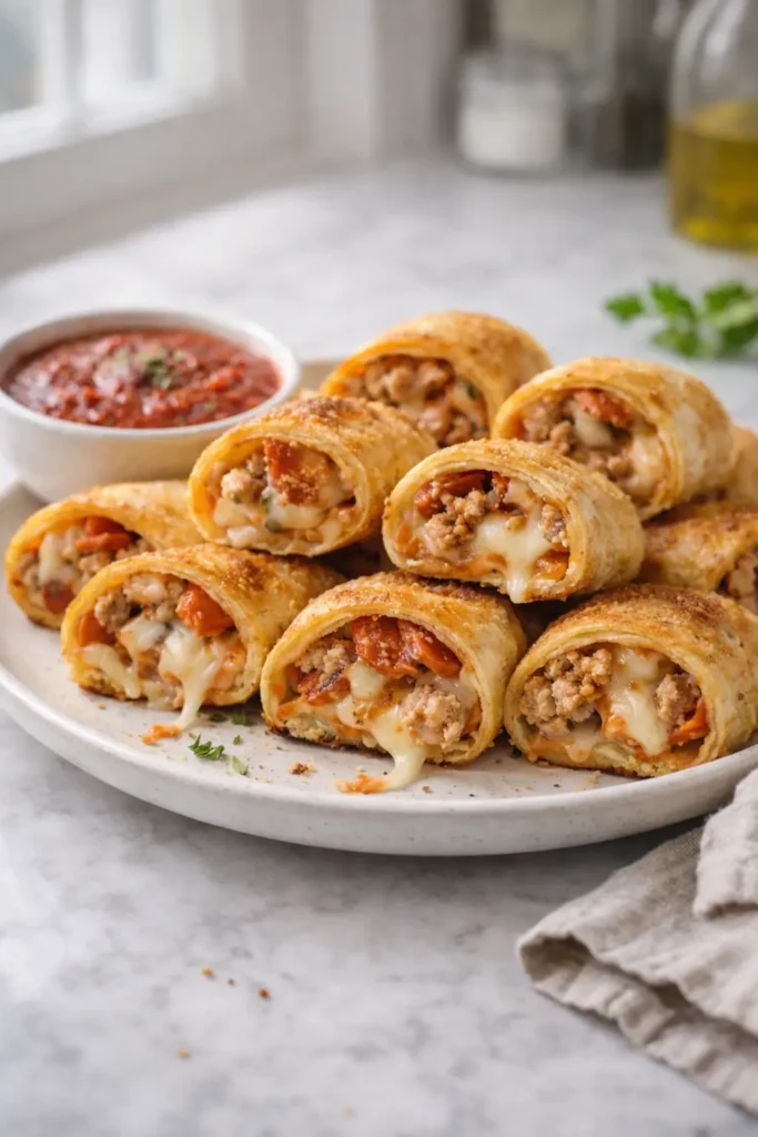 Low-Carb High Protein Pizza Rolls