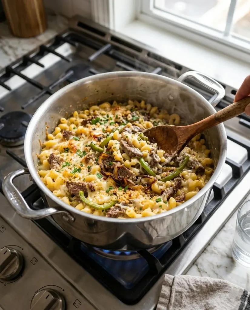 Philly Cheesesteak Mac and Cheese (3)