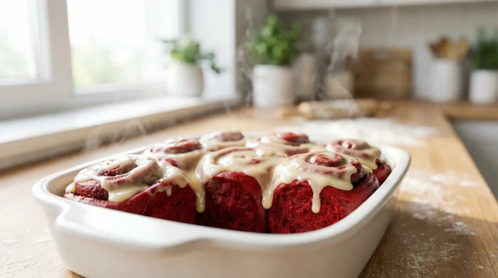 Red Velvet Cinnamon Rolls 