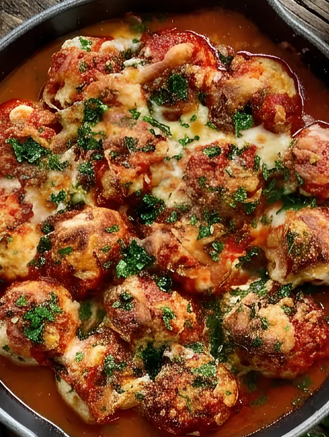 Baked Chicken Parmesan Meatballs (1)