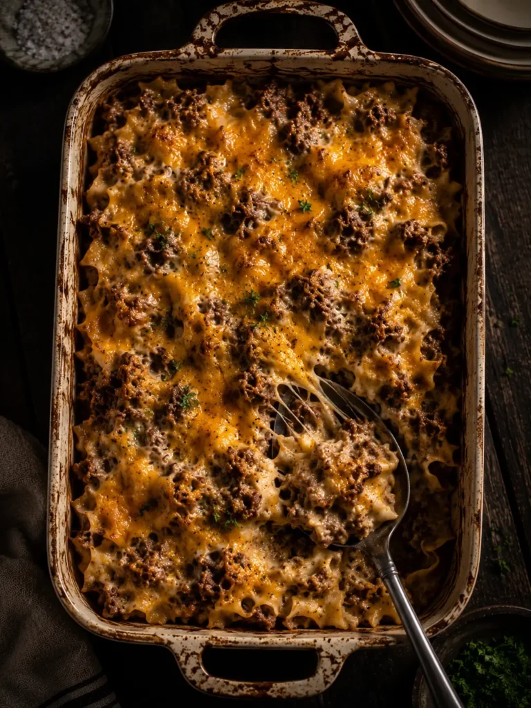 Cheesy Beef and Noodle Casserole (1)