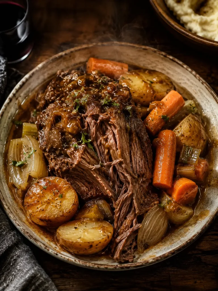 slow cooker pot roast with vegetables