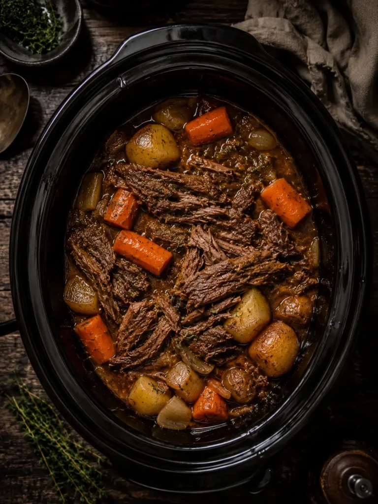 slow cooker pot roast with vegetables (3)