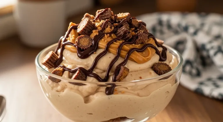 5-Ingredient Peanut Butter Cup Cottage Cheese Mousse – Easy High Protein