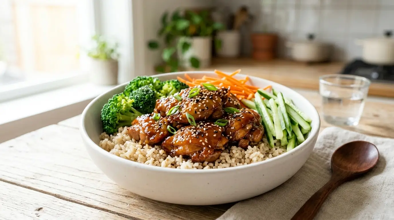 Healthy Sticky Chicken Bowls Recipe (Quick & Easy)