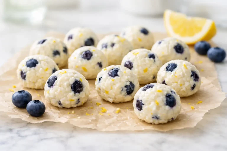 Lemon Blueberry Cottage Cheese Protein Bites