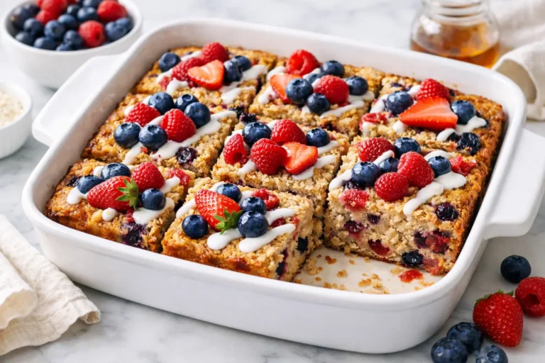 Make Ahead Berry Protein Breakfast Bake