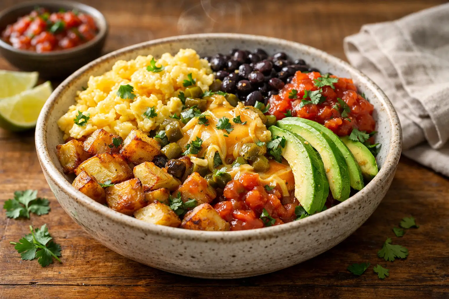 Southwest Breakfast Burrito Bowl with Green Chile (1)