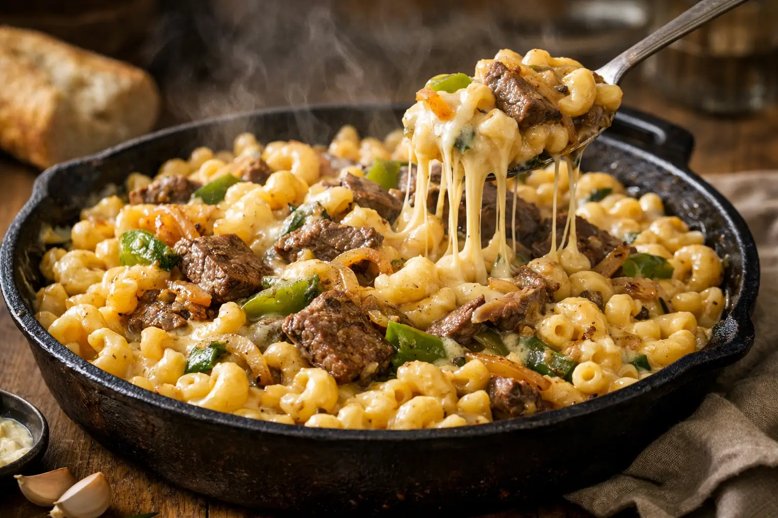 Philly Cheesesteak Mac and Cheese – Easy One-Pot Comfort Food