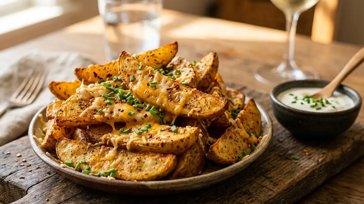 Air Fryer Cheesy Potato Wedges Everyone Will Love