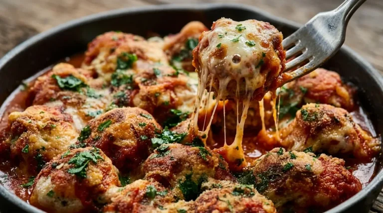 Baked Chicken Parmesan Meatballs Best Easy Recipe