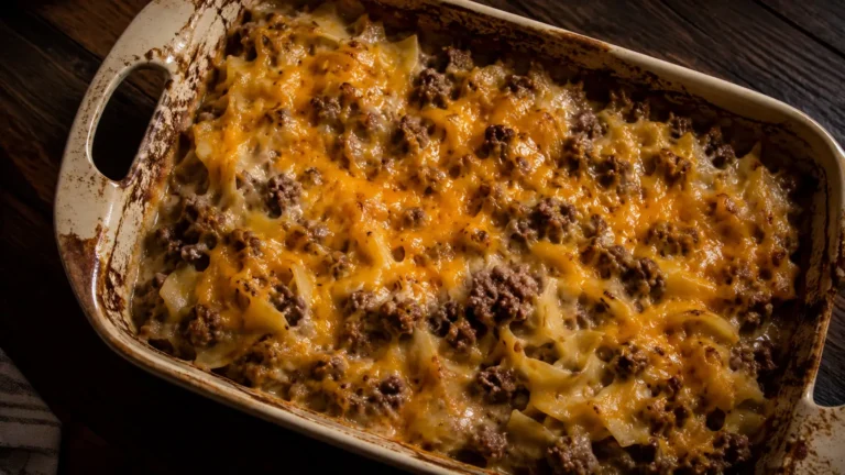 Cheesy Beef and Noodle Casserole Best Family Dinner