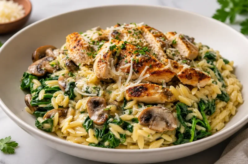 Spinach Mushroom Orzo with Chicken: 3 Reasons to Try